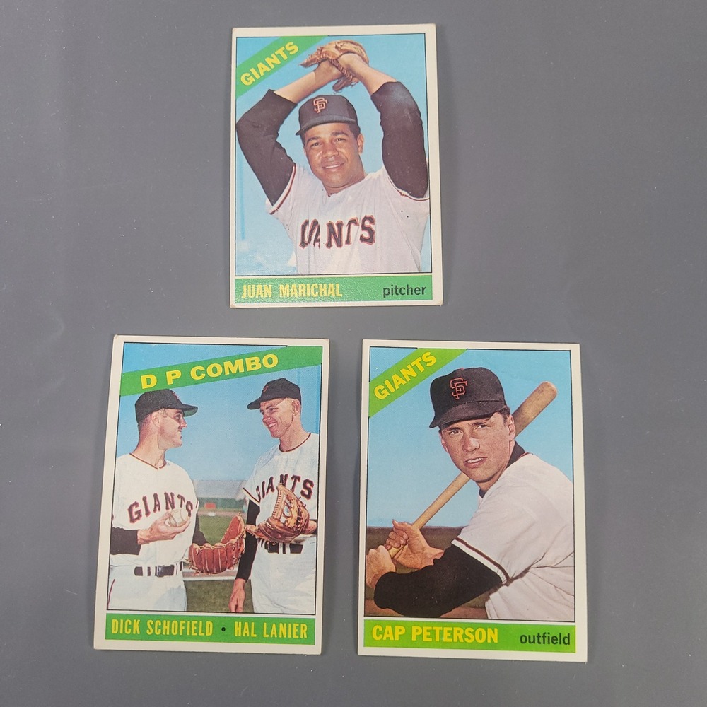 San Francisco Giants Baseball Cards 1965 Topps LOT 3 Marichal HOF #420 DP Combo
